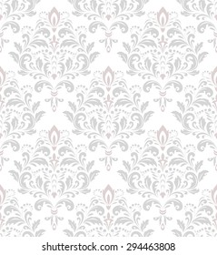 Wallpaper in the style of Baroque. A seamless vector background. Floral ornament.
