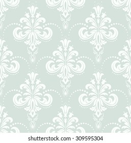 Wallpaper in the style of Baroque. Seamless vector background. Damask floral pattern