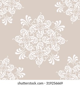 Wallpaper in the style of Baroque. A seamless vector background.