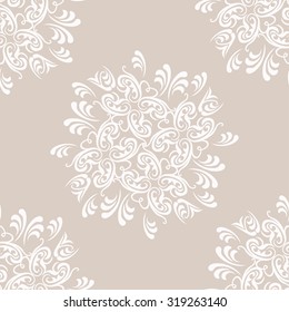 Wallpaper in the style of Baroque. A seamless vector background.
