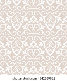 Wallpaper in the style of Baroque. A seamless vector background