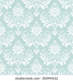 Wallpaper in the style of Baroque. Seamless vector background. Damask floral pattern.