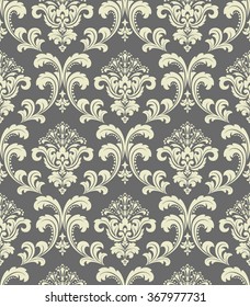 Wallpaper in the style of Baroque. A seamless vector background. Floral ornament