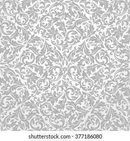 Wallpaper in the style of Baroque. A seamless vector background. Floral ornament