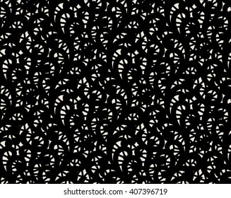Wallpaper in the style of Baroque. Seamless vector lacy floral ornament background, damask pattern. Boho apparel art, design back for fabric, papper and more.