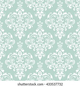 Wallpaper in the style of Baroque. A seamless vector background. Damask floral pattern. Floral ornament. Stylish graphic pattern.