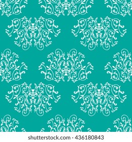 Wallpaper in the style of Baroque. A seamless vector background.