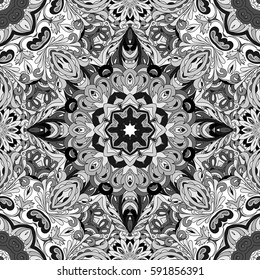 Wallpaper in the style of Baroque. A seamless vector background. Damask floral pattern.