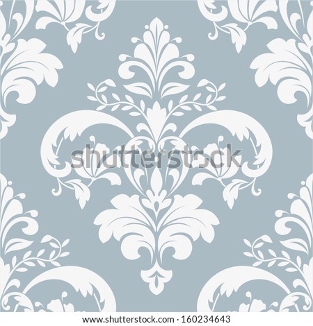Wallpaper in the style of Baroque. A seamless vector background. Damask floral pattern.