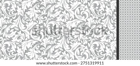 Wallpaper in the style of Baroque. A seamless vector background. Floral ornament.