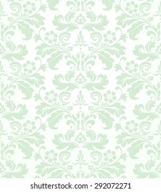 Wallpaper in the style of Baroque,damask . A seamless vector background. Elegant floral ornament.