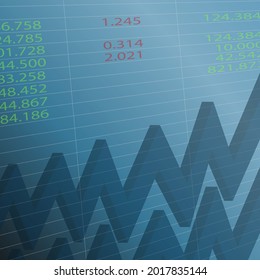 Wallpaper in the style of a business with a schedule. Vector illustration.