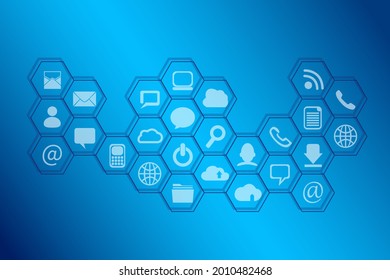 Wallpaper in the style of business with various signs. Vector illustration.