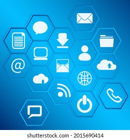 Wallpaper in the style of business with various signs. Vector illustration.