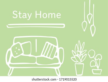A wallpaper with a stylish interior image 