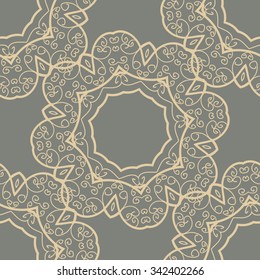 Wallpaper Tile Print Doodle Symmetrical Style