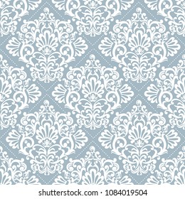 Wallpaper tile in the style of baroque. Seamless background with pattern. Beautiful vector illustration