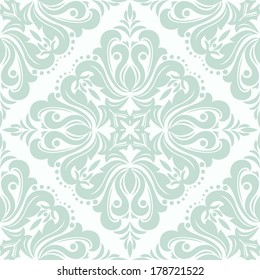 Wallpaper and tile in the style of Baroque. A seamless vector background. Damask floral pattern..