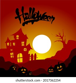 wallpaper vector halloween at the night