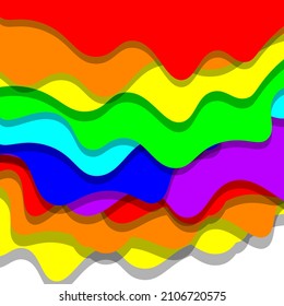 Wallpaper with vector illustration with multicolored rainbow slime.