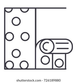 wallpaper vector line icon, sign, illustration on background, editable strokes