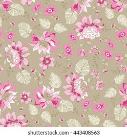 wallpaper vintage pink flower pattern 