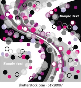 wallpaper with violet and pink circles. Vector illustration.