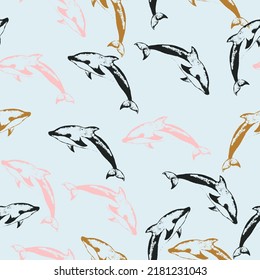 Wallpaper, watercolor fabric, blue wrapping ornamentswatercolor fabric, blue wrapping ornaments. Vector illustration background in pink colors.