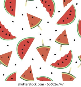 Wallpaper with watermelons.vector illustration