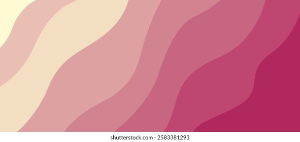 Wallpaper with waves and perspective. Backdrop with volume line for presentations with orange gradient
