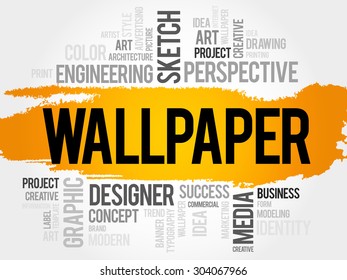 WALLPAPER word cloud, business concept