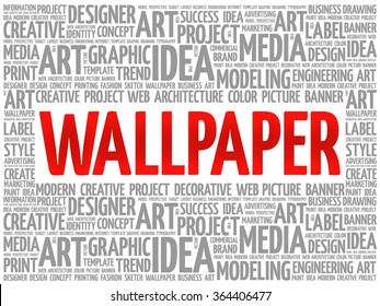 WALLPAPER word cloud, creative business concept background