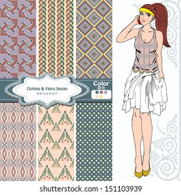 Wallpaper ,wrapper ,fabric ,nice fashion girl design 
