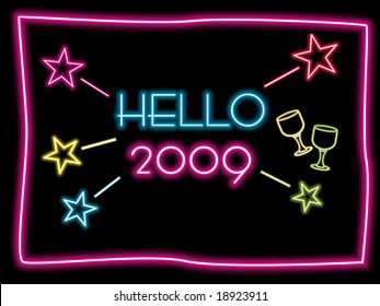 wallpaper, year 2009 background for party people, design
