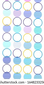 Bildschirmhintergrund für Ihren Smartphone-Bildschirm. Heller Hintergrund. Vertikales Banner für soziale Medien und Netzwerke. Vektorillustration. Telefonische Bildschirmhintergründe, großartiges Design für jeden Zweck. Geräuschmuster. Minimales Design