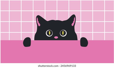 wallpapercute gato en rosa cuadrado