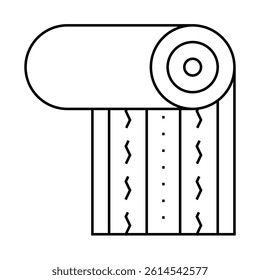 wallpapering renovation line icon vector. wallpapering renovation sign. isolated contour symbol black illustration