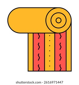 wallpapering renovation line icon vector. wallpapering renovation sign. isolated symbol illustration