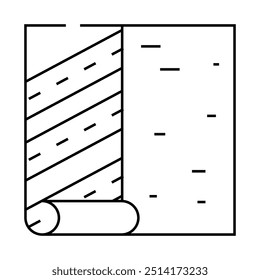 Vector de icono de línea de pared de papel tapiz. signo de pared de papel tapiz. Ilustración negra de contorno aislado