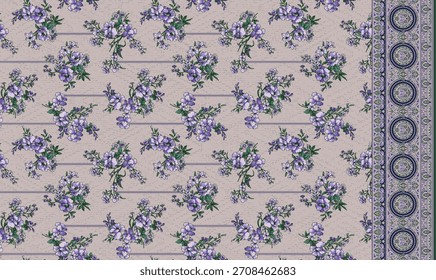 Fondos de pantalla marco tarjetas de felicitación de Tarjeta de regalo y creación con adornos de flores mogoles pero motivos geométricos tiras multicolor y fondo. Textil Digital India Daman de lujo Frontera patrón de obras de arte