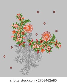 Wallpapers frame gift card greeting cards and Creation with Mughal flowers ornaments buti geometric motifs multicolor strips and background. Textile Digital Indian Daman luxury Border pattern artworks