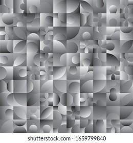 Wallpapers hall. Abstract seamless gray background. Noise structure with gray tiles. Vector image