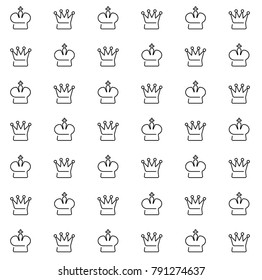 Wallpapers royal crowns of different shapes on white background. vector set