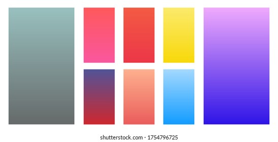 Wallpapers set for mobile app. Vector illustration

