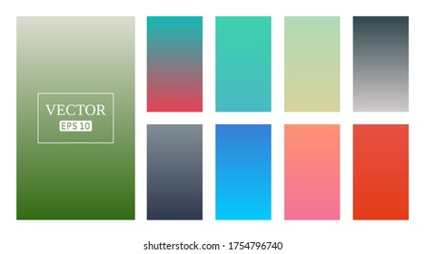Wallpapers set for mobile app. Vector illustration
