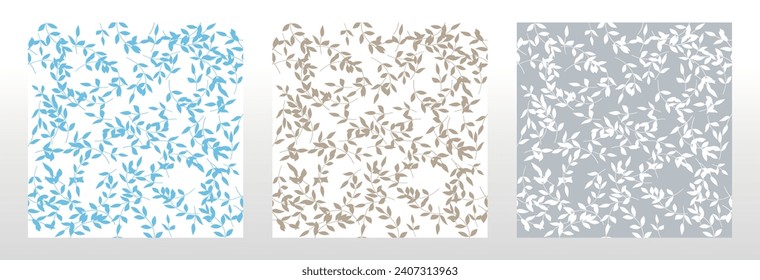 Wallpapers in the style of Baroque. Seamless vector backgrounds. Set of colored floral ornaments. Graphic patterns for fabric, wallpaper, packaging. Ornate Damask flower ornaments