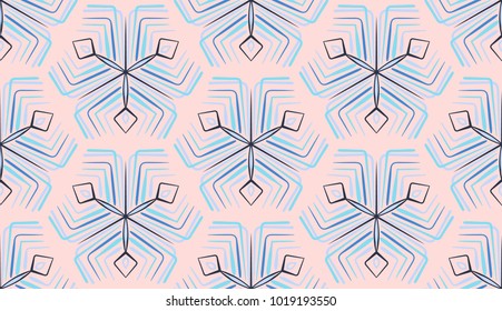 Wall-papers with stylized flowers inscribed in hexagons.
Seamless texture.