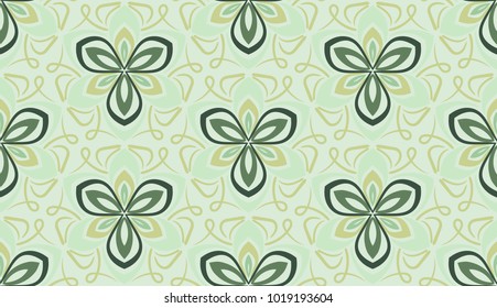 Wall-papers with stylized flowers inscribed in hexagons.
Seamless texture.