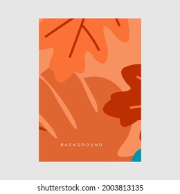  wallpapers with tropical leaves and plants in minimal simple.Vector abstract backgrounds .banners, posters, cover design templates, social media stories.