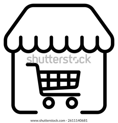 Walmart icon line vector illustration